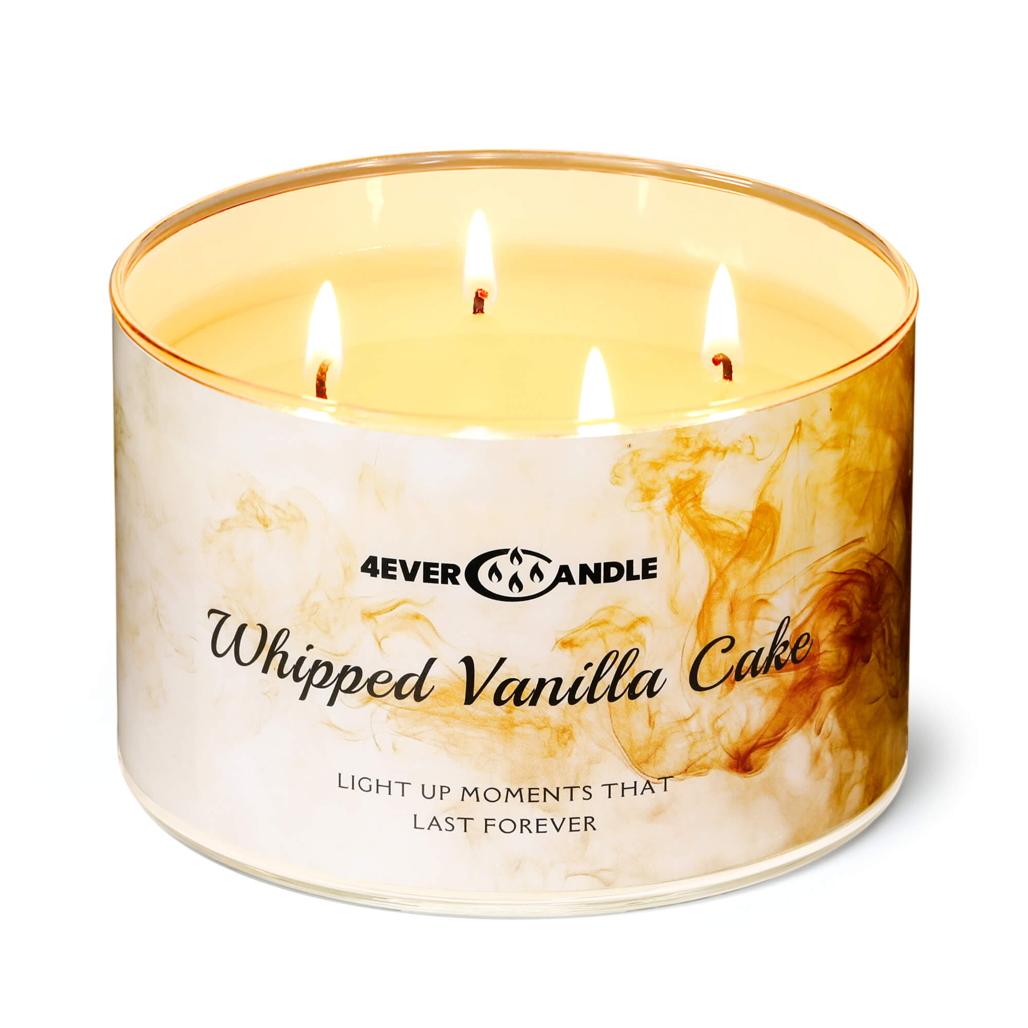 Picture of Whipped Vanilla Cake Scented Candles, 18oz Soy Candles Non Toxic 4-Wick Large Candle Jars, Over 50 Hours of Burning Time, Ideal for Gifting, Events, Home Decor